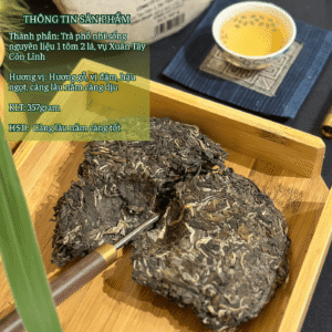 Alternative view of Phổ nhĩ sống Shan tuyết – Chum 6 bánh 357g | Tây Côn Lĩnh | Tiêu chuẩn hữu cơ Châu Âu